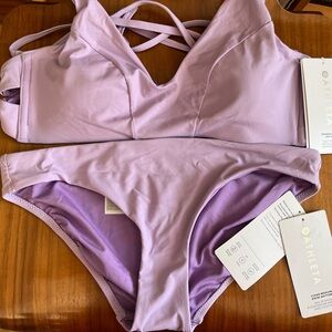 Athleta two piece bikini lavender NWT size Small
